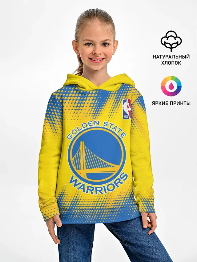 Детское худи с принтом «НБА — Golden State Warriors»