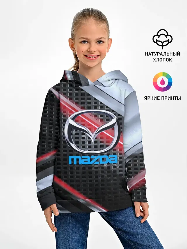 Детское худи с принтом «MAZDA high speed collection»