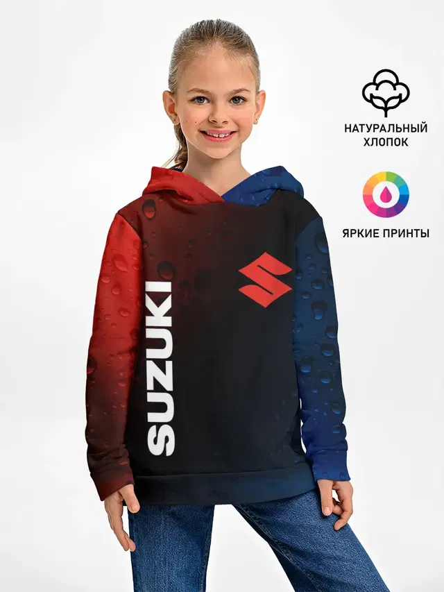 Детское худи с принтом «Suzuki»