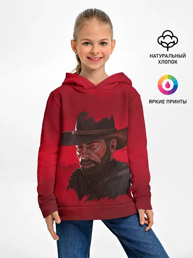 Детское худи с принтом «Arthur Morgan»