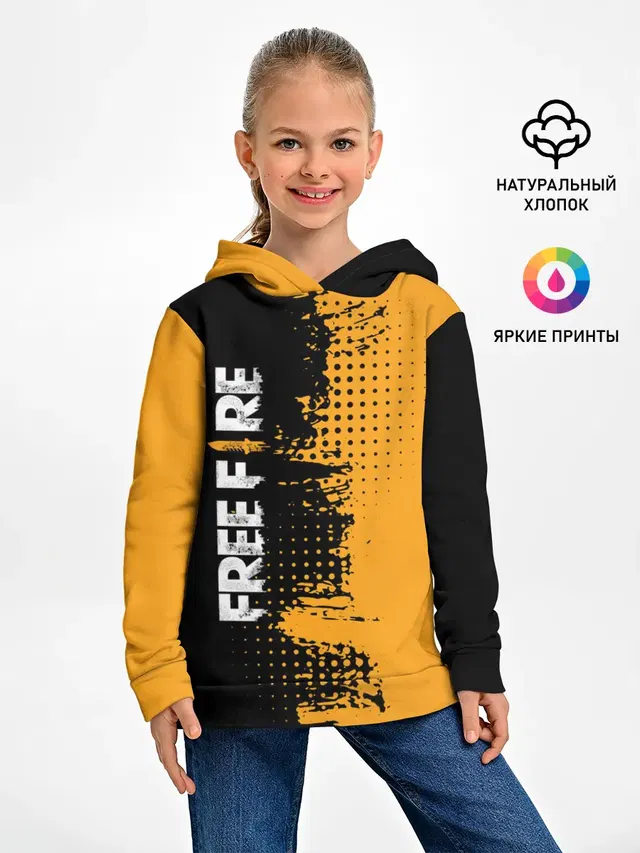 Детское худи с принтом «Garena Free Fire — Free Fire ? Фри Фаер.»