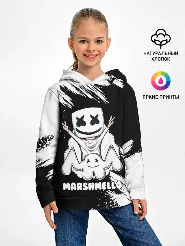 Детское худи с принтом «Marshmello»