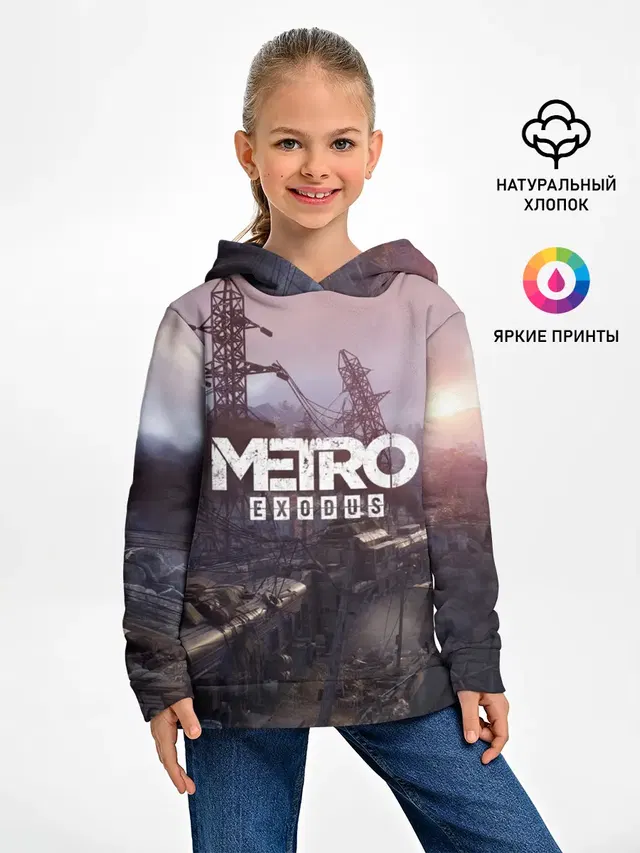 Детское худи с принтом «Aurora — Metro Exodus»