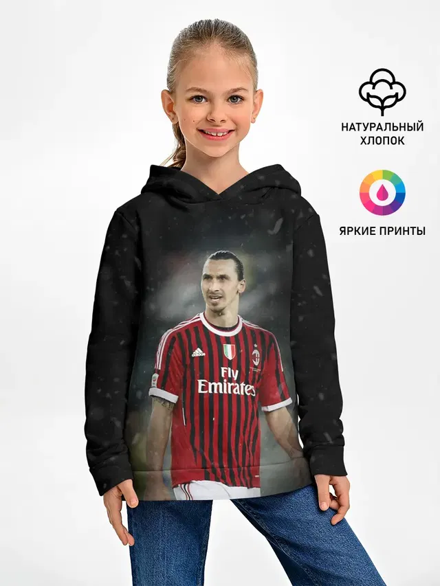 Детское худи с принтом «Zlatan Ibrahimović — Златан Ибрагимович»