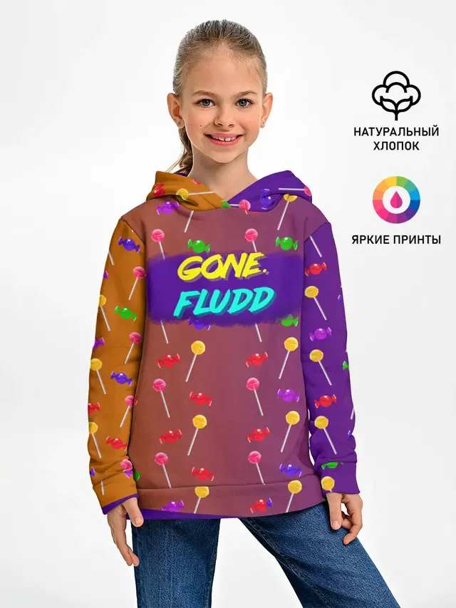 Детское худи с принтом «GONE.Fludd»