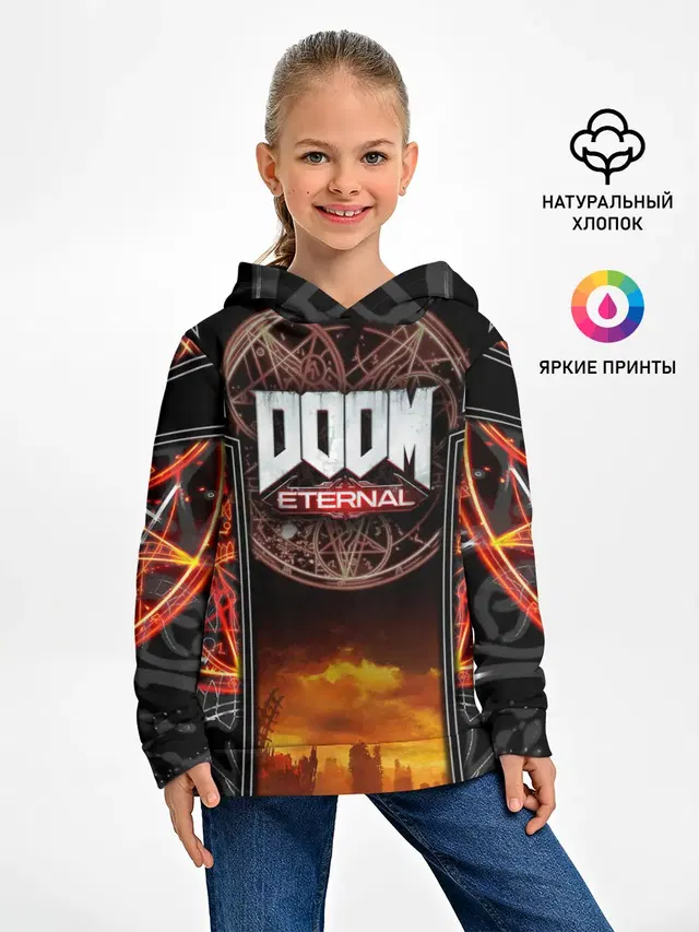 Детское худи с принтом «Дум — DOOM ETERNAL»