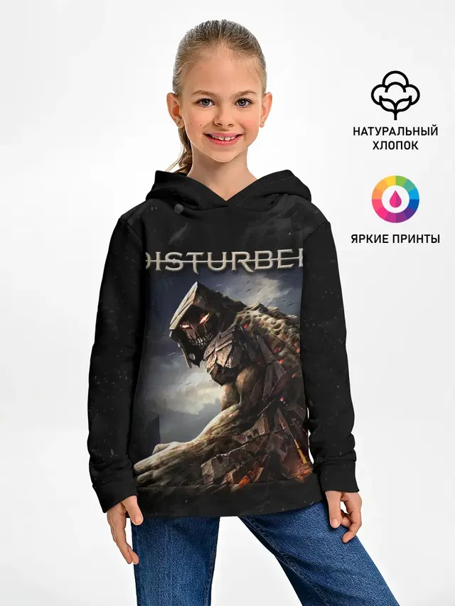 Детское худи с принтом «Disturbed»