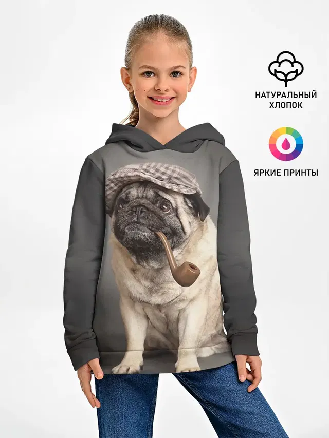 Мопс в кепке