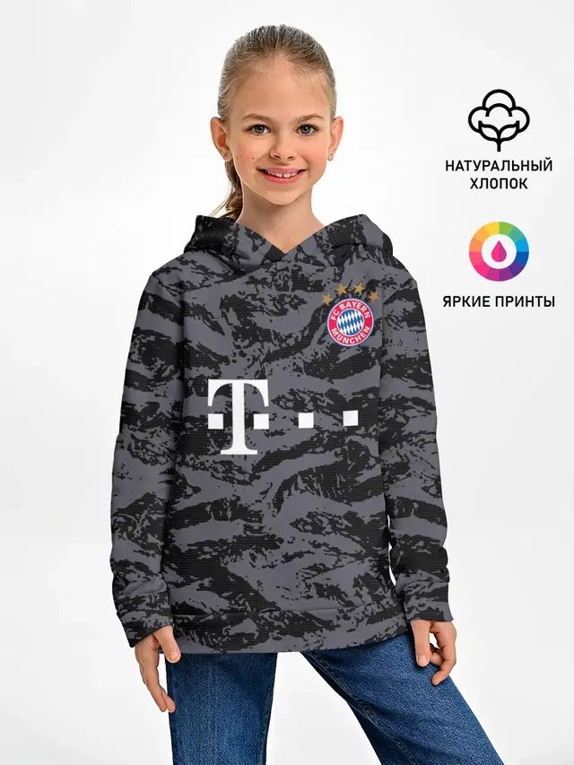 Детское худи с принтом «Bayern away gk 18-19»