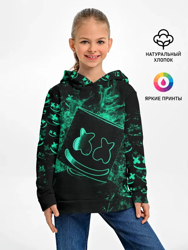 Детское худи с принтом «Marshmello»