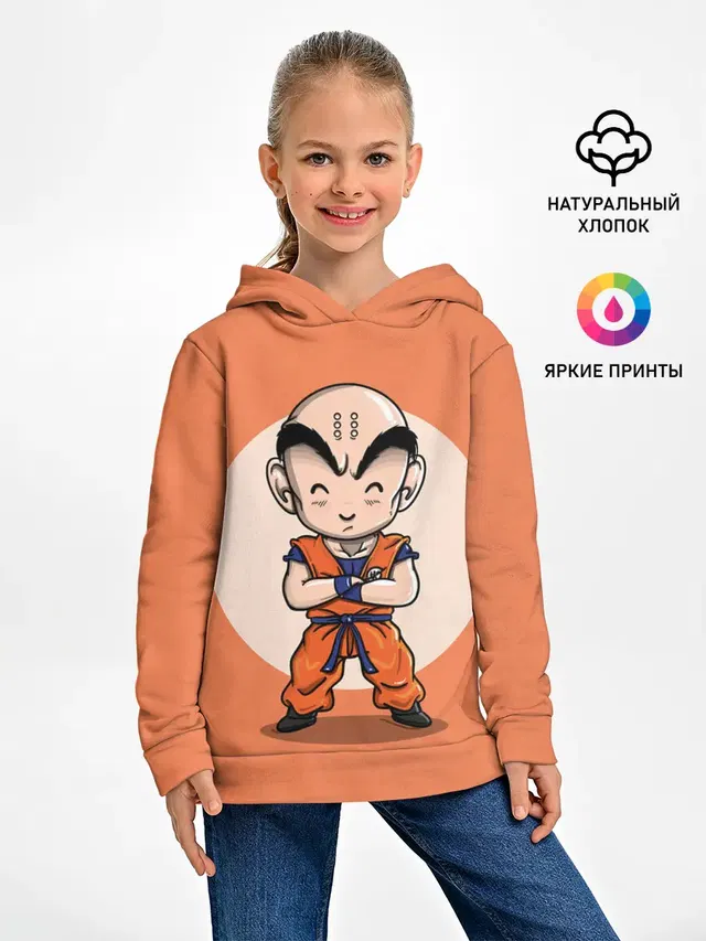 Детское худи с принтом «Dragon ball — Куририн»