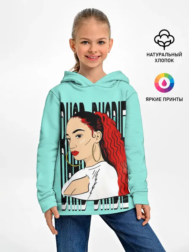 Детское худи с принтом «Bhad Bhabie — Bad Bhabi»