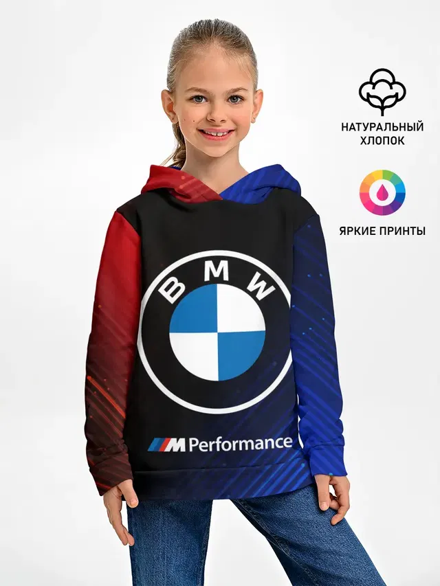 Детское худи с принтом «BMW»