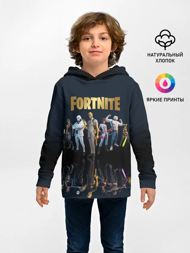 Детское худи с принтом «Королевская битва — Fortnite Chapter 2»