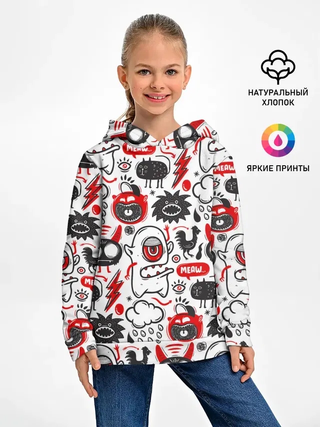 Детское худи с принтом «Pop Art»