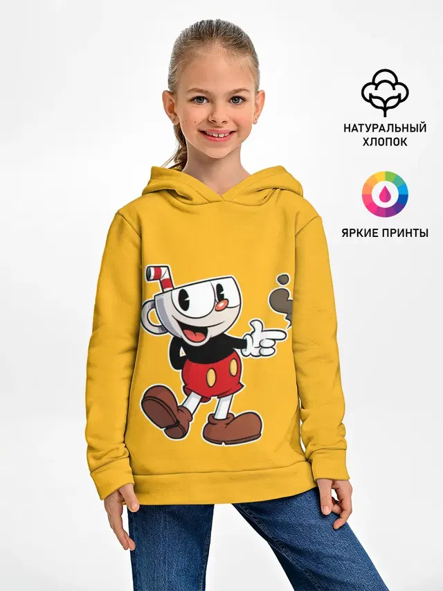 Детское худи с принтом «Cuphead — КАПХЕД»