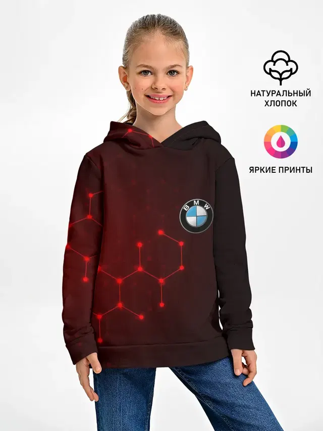 Детское худи с принтом «BMW»