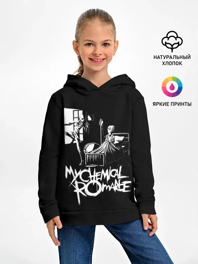 Детское худи с принтом «My Chemical Romance — My Chemical Romance уходящий в окно»