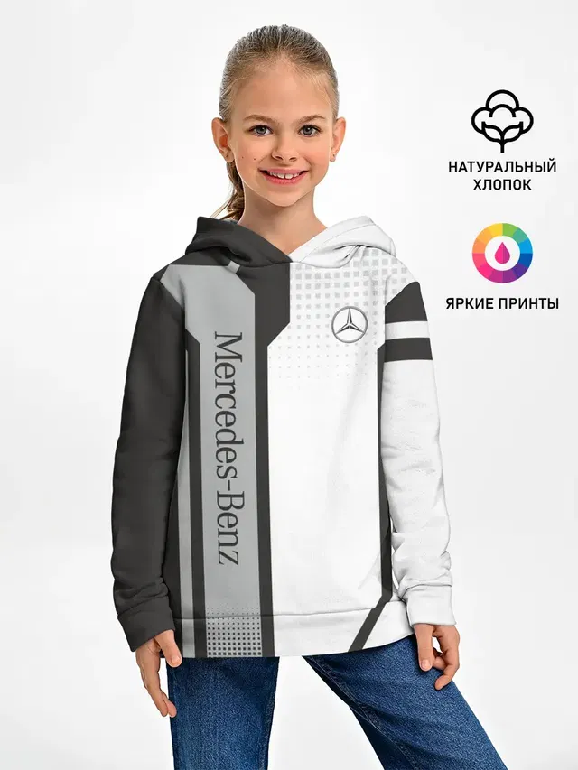 Детское худи с принтом «Mercedes Driver team»