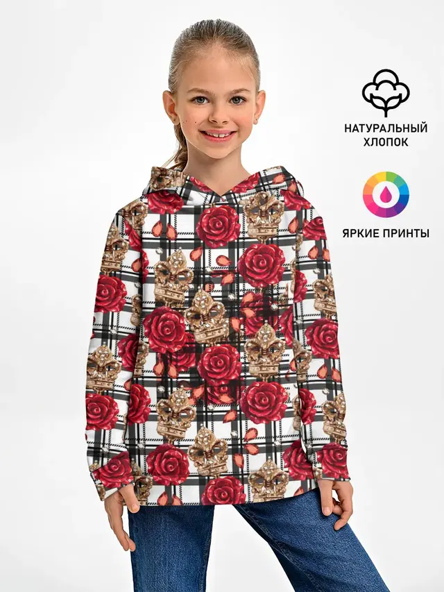 Розы в клеточку