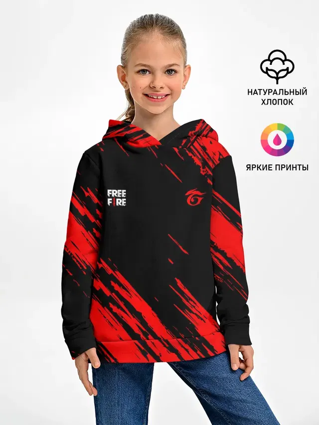 Детское худи с принтом «FF Garena»