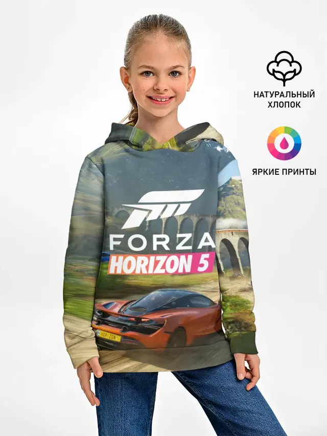 Детское худи с принтом «Forza Horizon — Forza Horizon 5, игра»