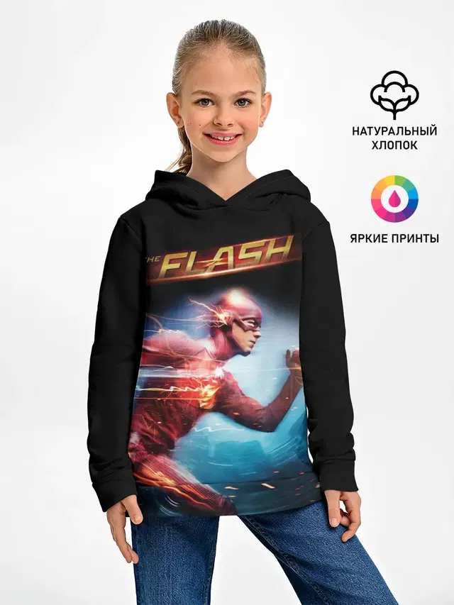 Детское худи с принтом «Флэш — The Flash»