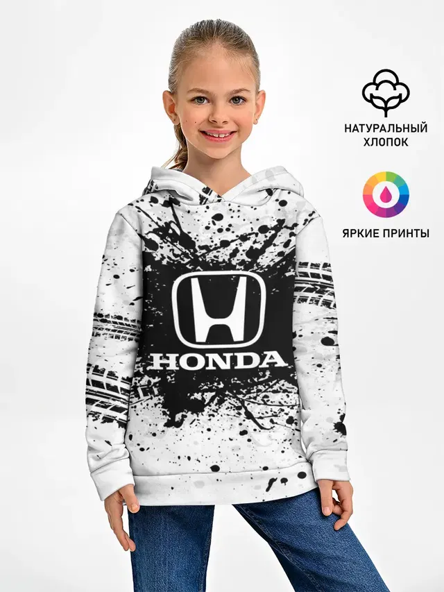 Детское худи с принтом «Honda»