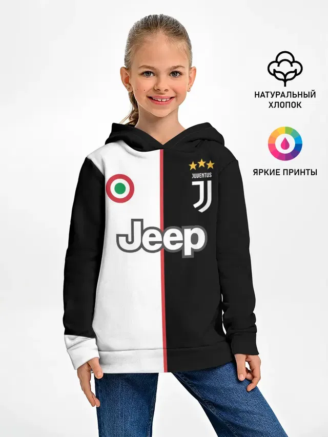 Детское худи с принтом «Ювентус — Ronaldo Juventus Home 19/20»