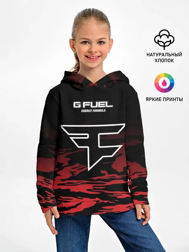 Детское худи с принтом «Counter-Strike — Faze clan - Jersey pro 2019»