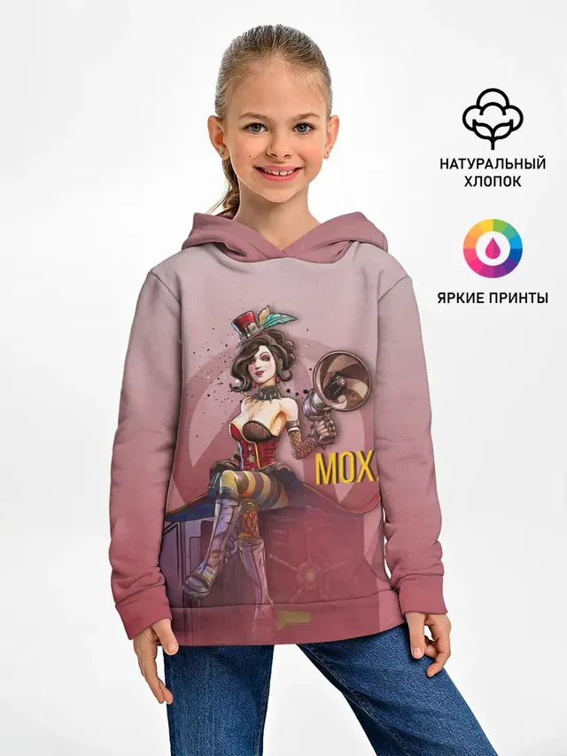 Детское худи с принтом «Borderlands — Mad Moxxi»