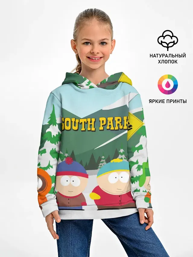 Детское худи с принтом «Разное — ЮЖНЫЙ ПАРК — SOUTH PARK»