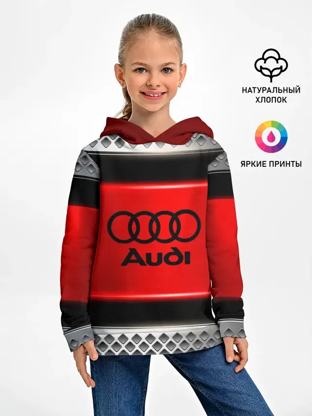 Детское худи с принтом «Audi»