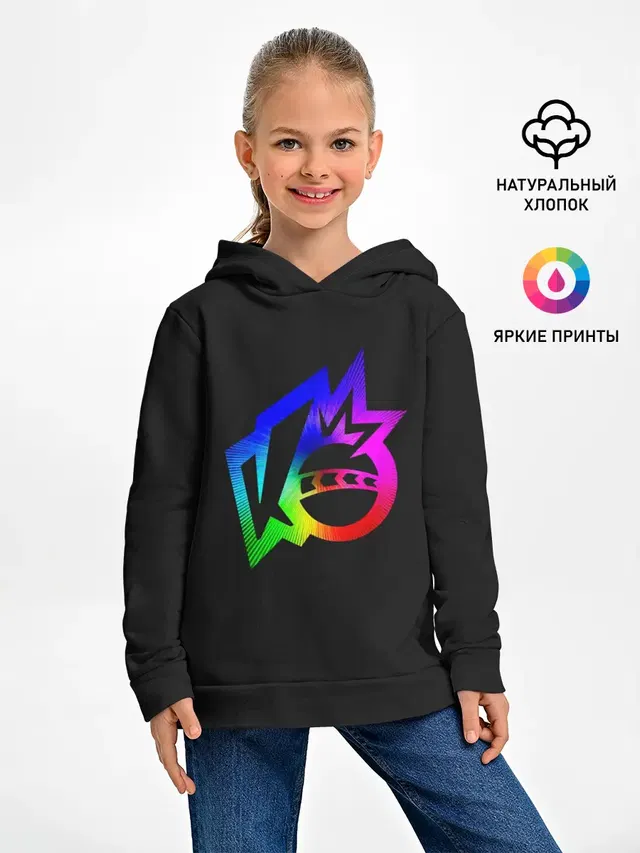 Детское худи с принтом «The knockout city — Knockout city. Rainbow logo»