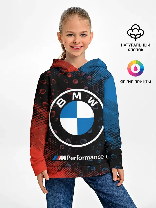 Детское худи с принтом «BMW»
