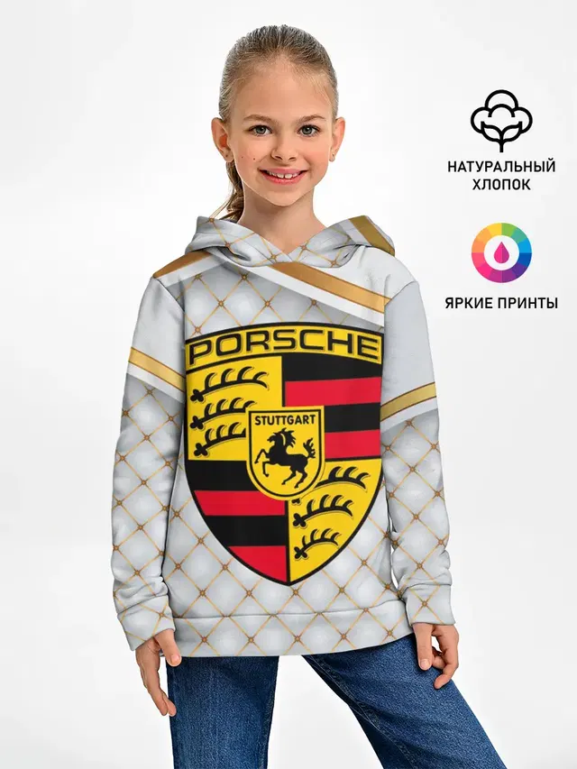 Детское худи с принтом «Porsche»
