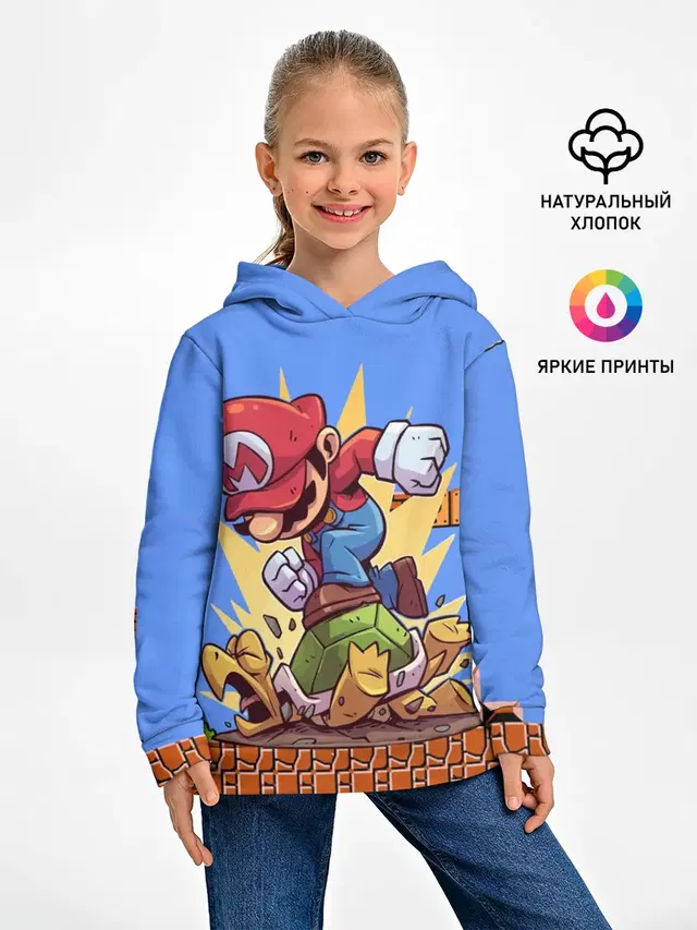 Детское худи с принтом «Mario»
