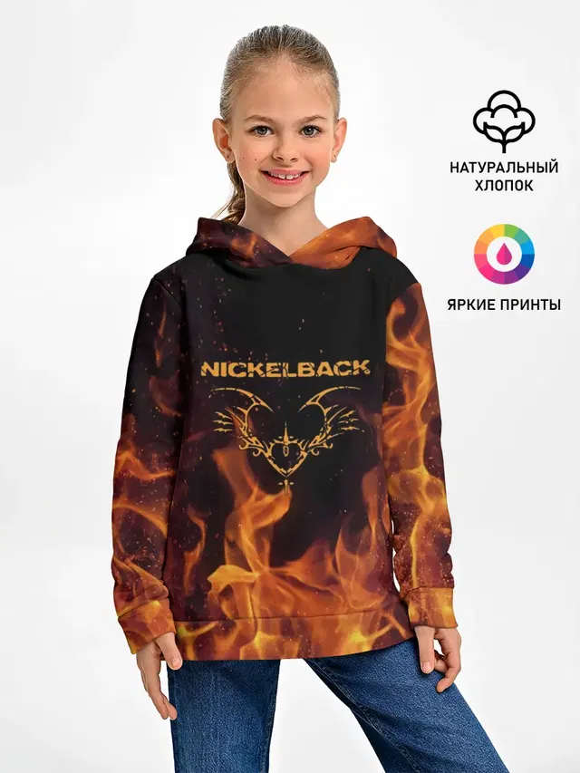 Детское худи с принтом «Nickelback»