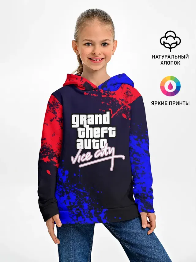 Детское худи с принтом «GTA — Gta Vice city»
