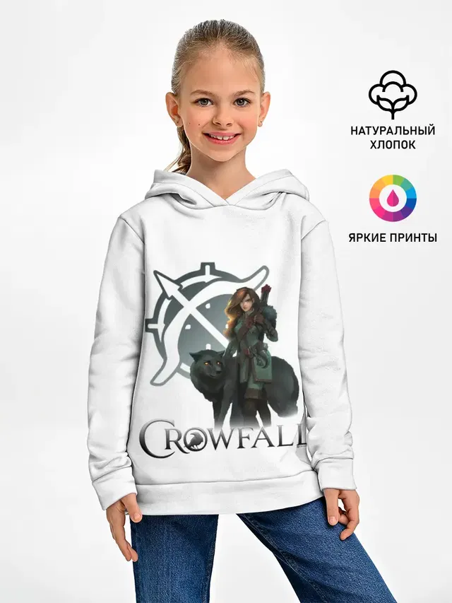 Детское худи с принтом «Crowfall Ranger»