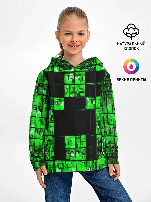 Детское худи с принтом «Игры — MINECRAFT»