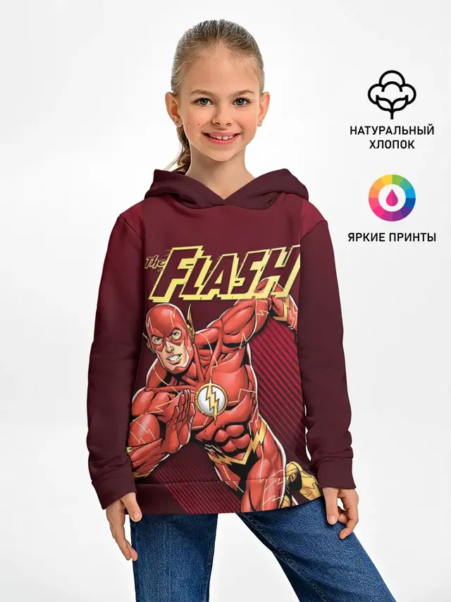 Детское худи с принтом «Флэш — The Flash»