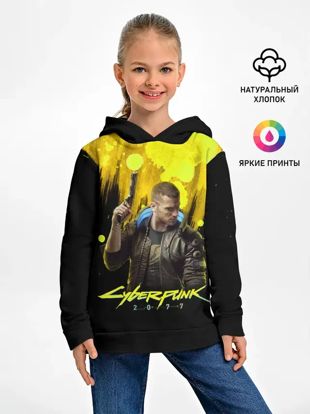 Детское худи с принтом «Cyberpunk 2077»