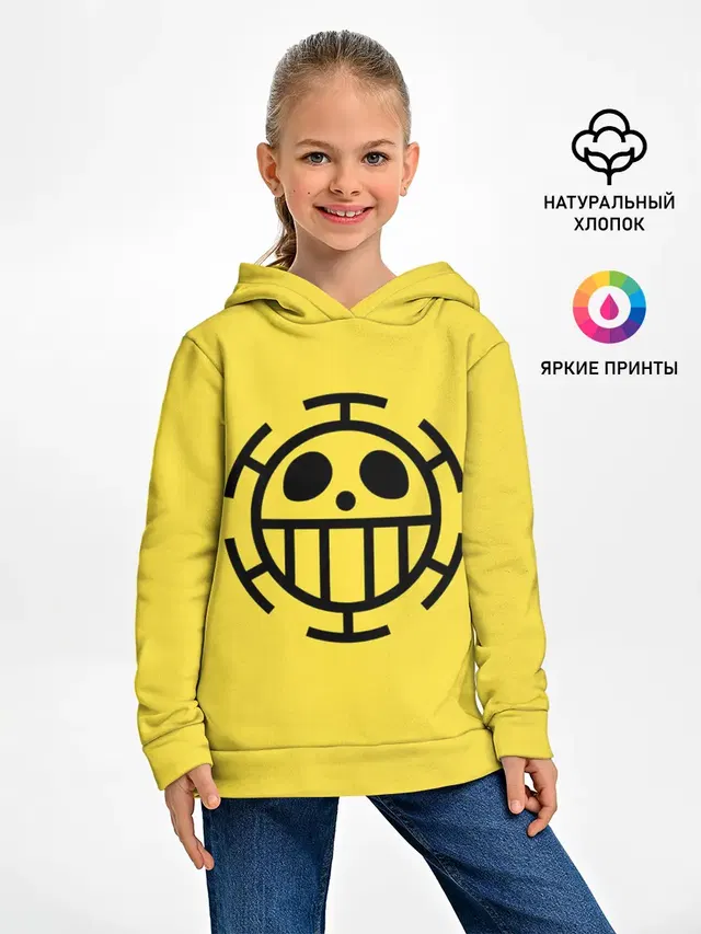 Детское худи с принтом «Ван Пис — Как у Трафальгара Ло One Piece»