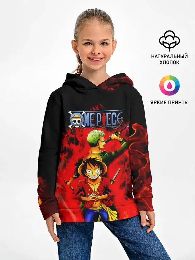 Зоро и Луффи в огне One Piece