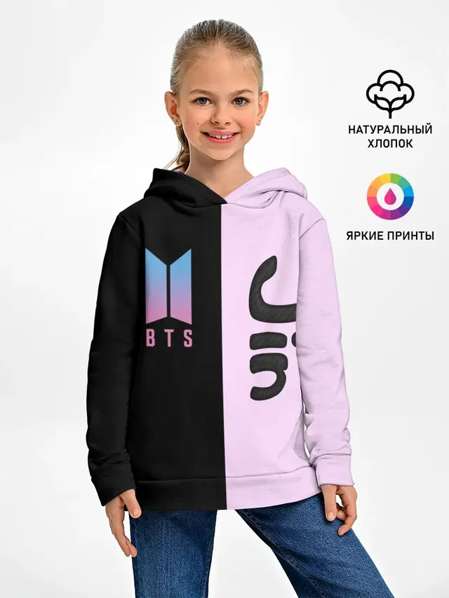 Детское худи с принтом «BTS — BTS Jin»