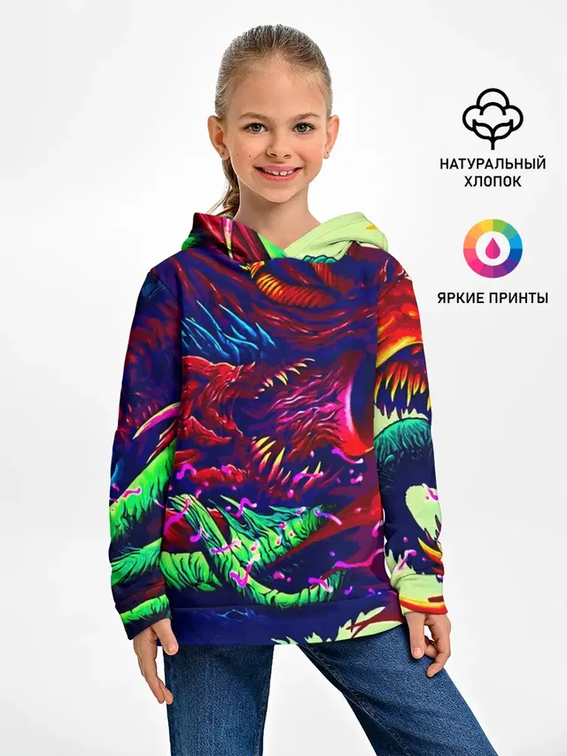 Детское худи с принтом «Counter-Strike — Hyper beast»