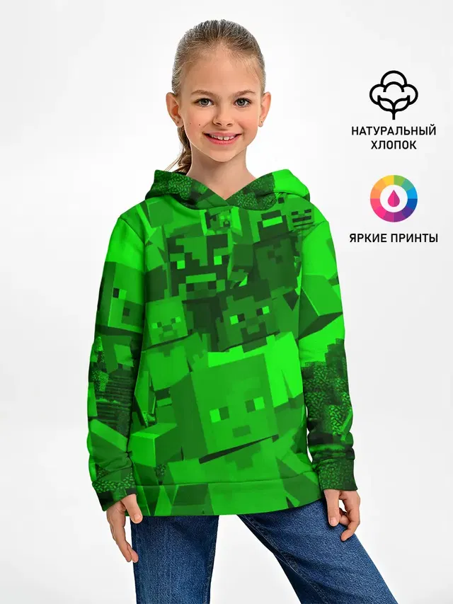 Детское худи с принтом «Майнкрафт — MINECRAFT GAME»