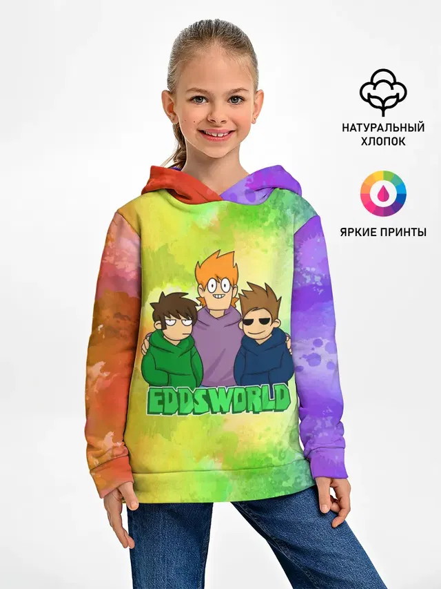 Детское худи с принтом «Eddsworld — EDDSWORLD 3»
