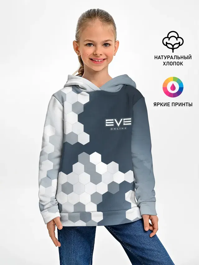 Детское худи с принтом «EVE online — ИВ ОНЛАЙН»